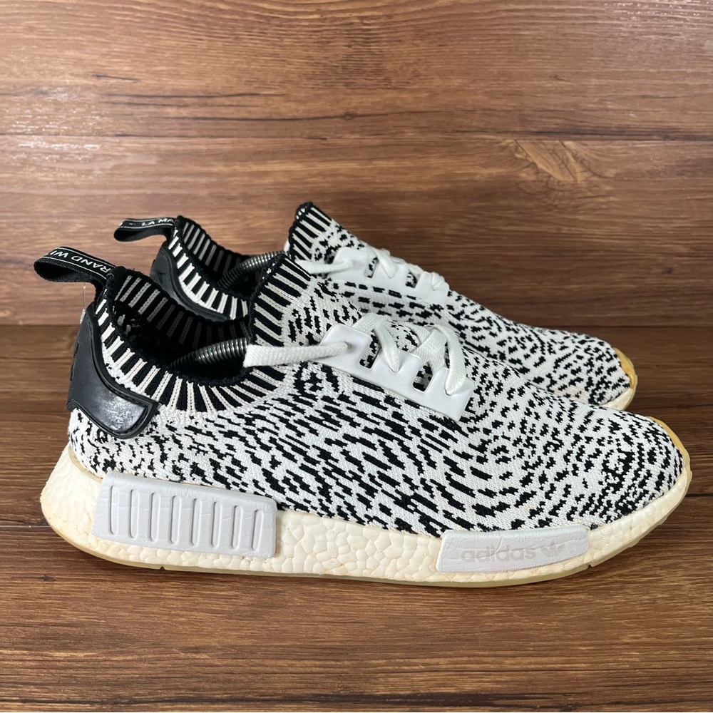 Adidas NMD R1 Primeknit Athletic‎ Sneakers Men’s Size 12 ‘Zebra Print’ Shoes